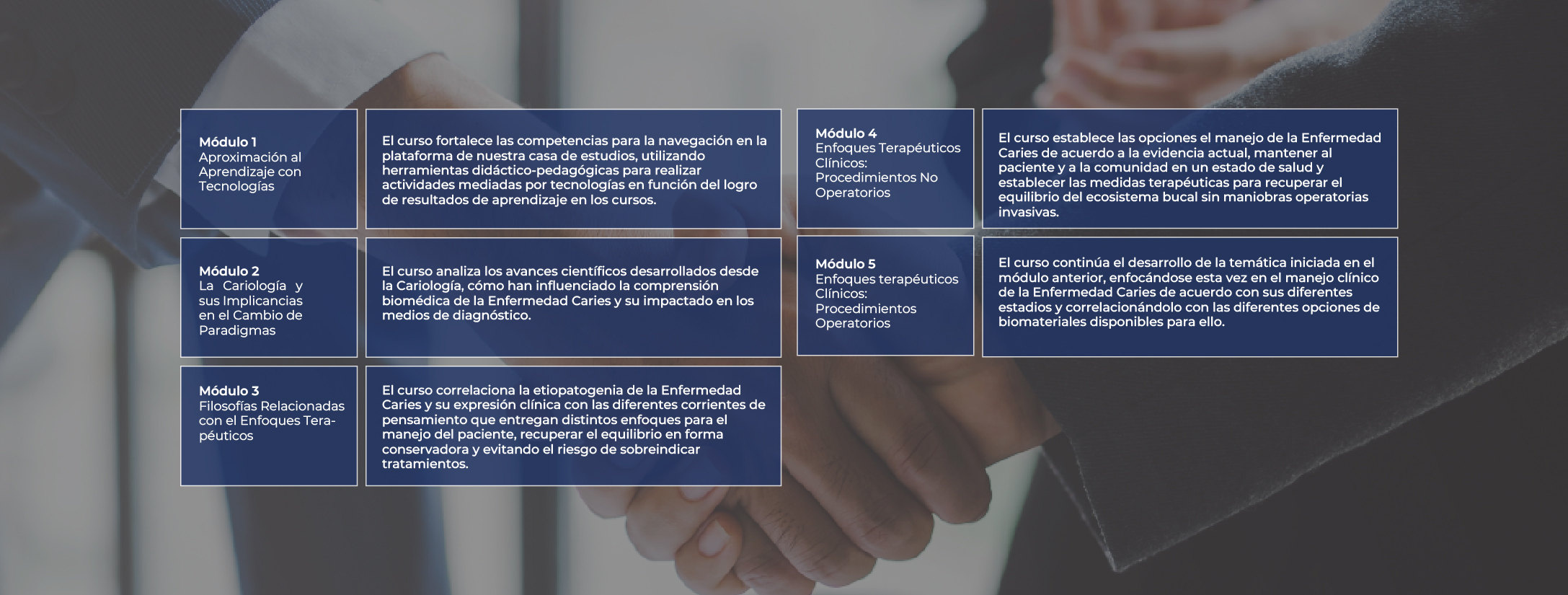 malla diplomado cariología clínica