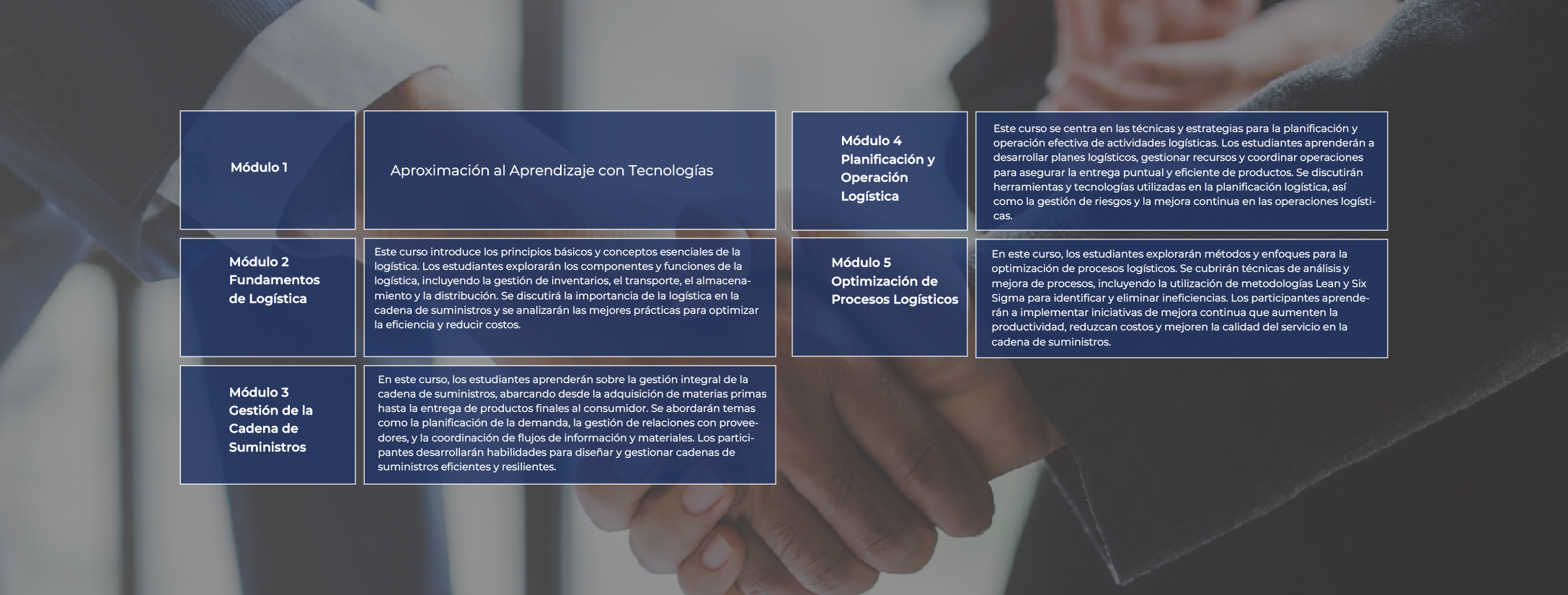 malla diplomado logística y suministros
