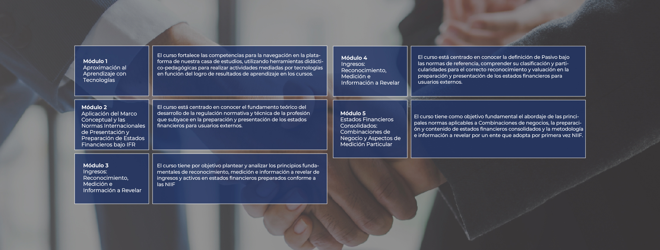 malla diplomado normas de información financiera